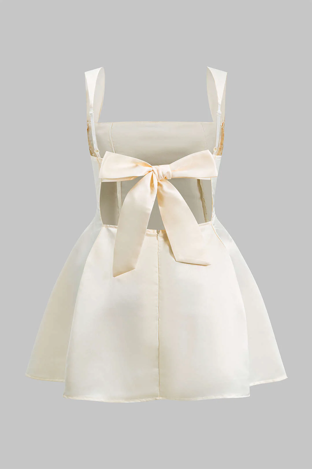 Plus Size Bow Sleeveless Mini Dress