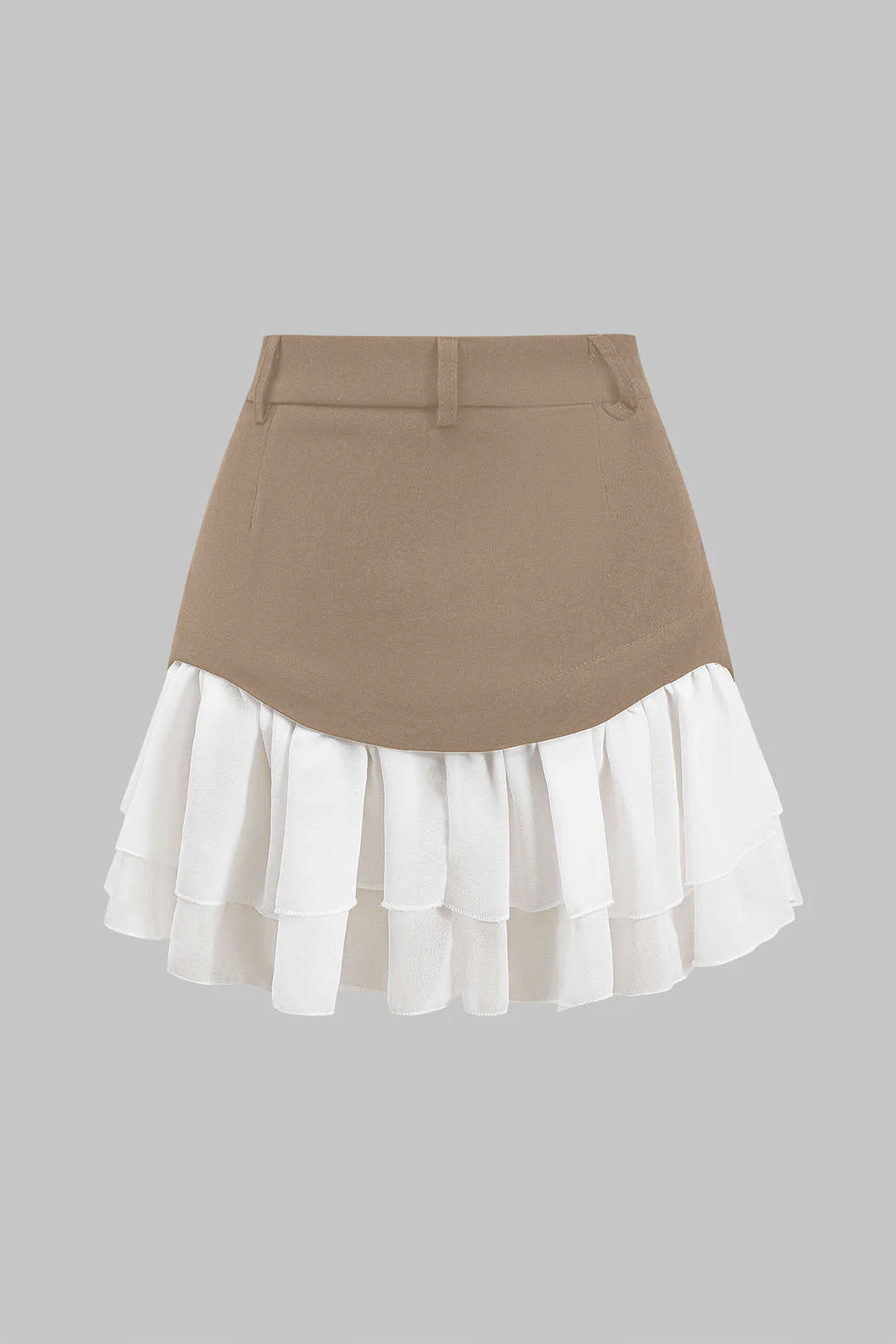 Chiffon Ruffle Patchwork Skirt