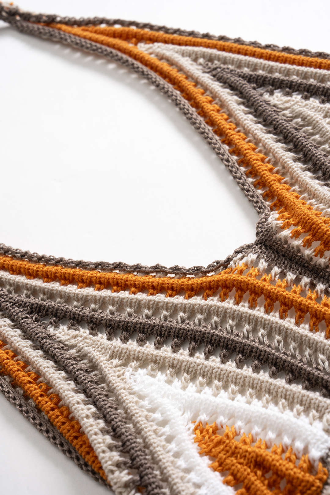 Knit Contrast Halter Neck Backless Sleeveless Hollow-Out Dress