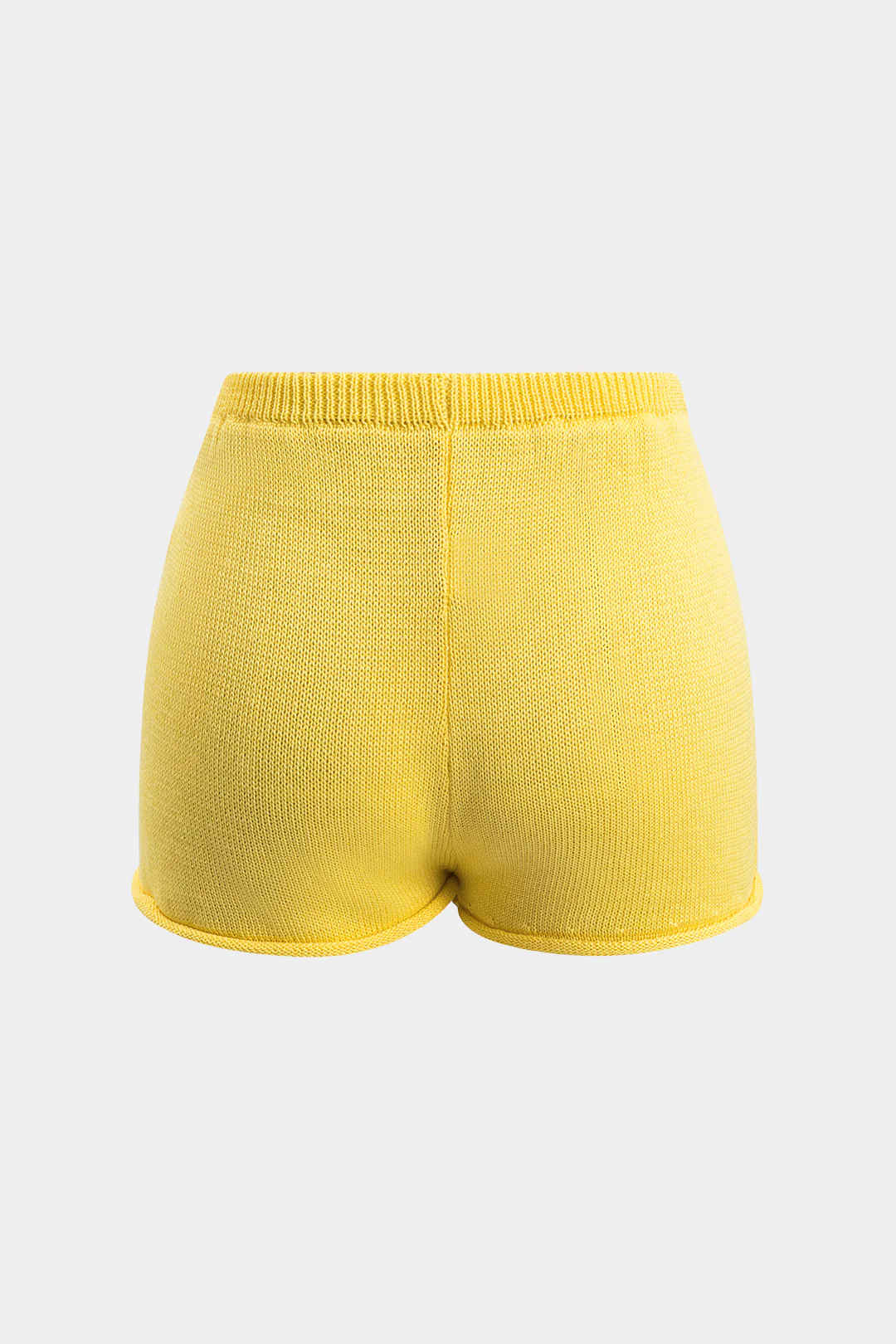 Knit Solid Short Sleeve Top And Shorts Set