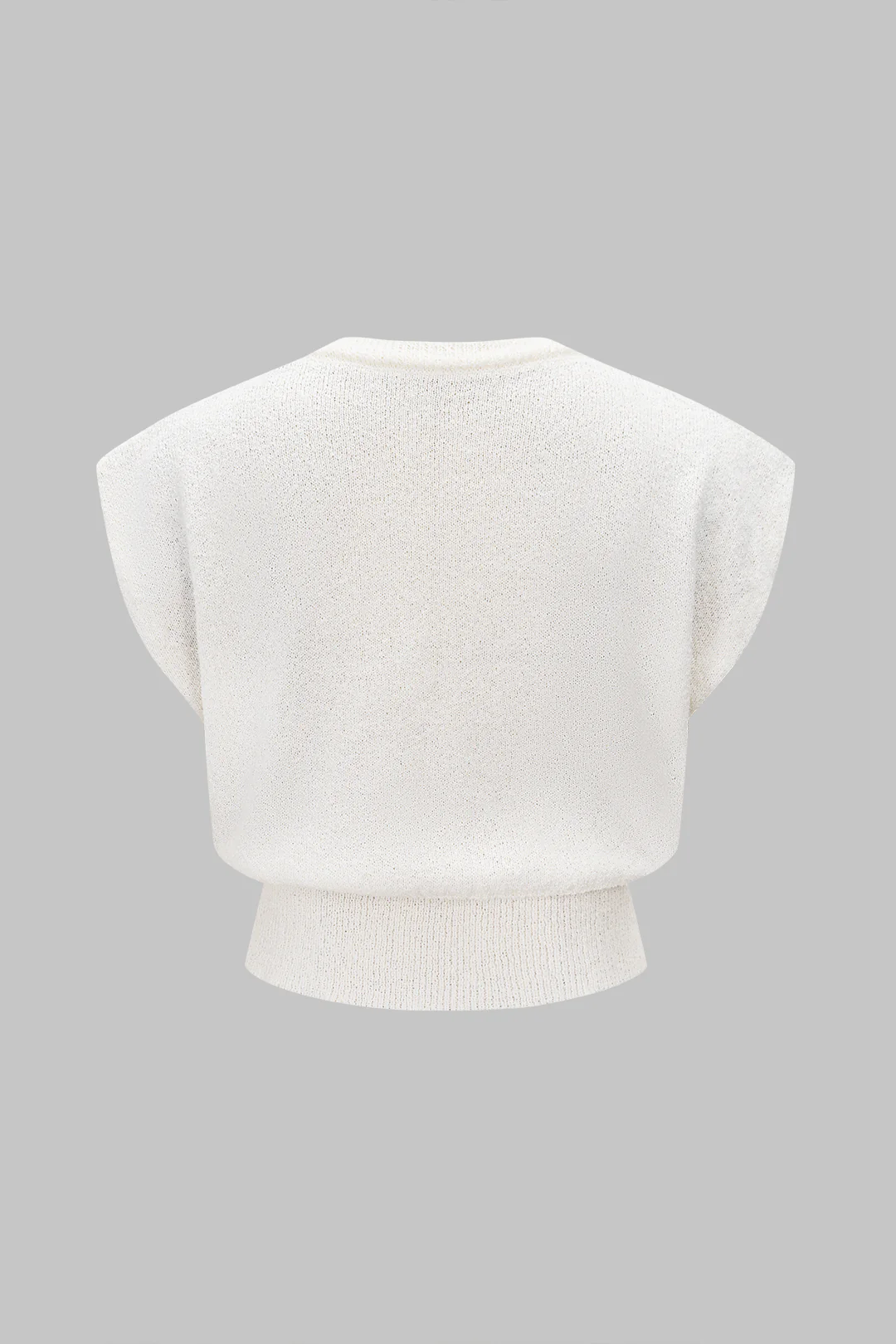 Stripes Print Knit Patchwork Short-Sleeve Top