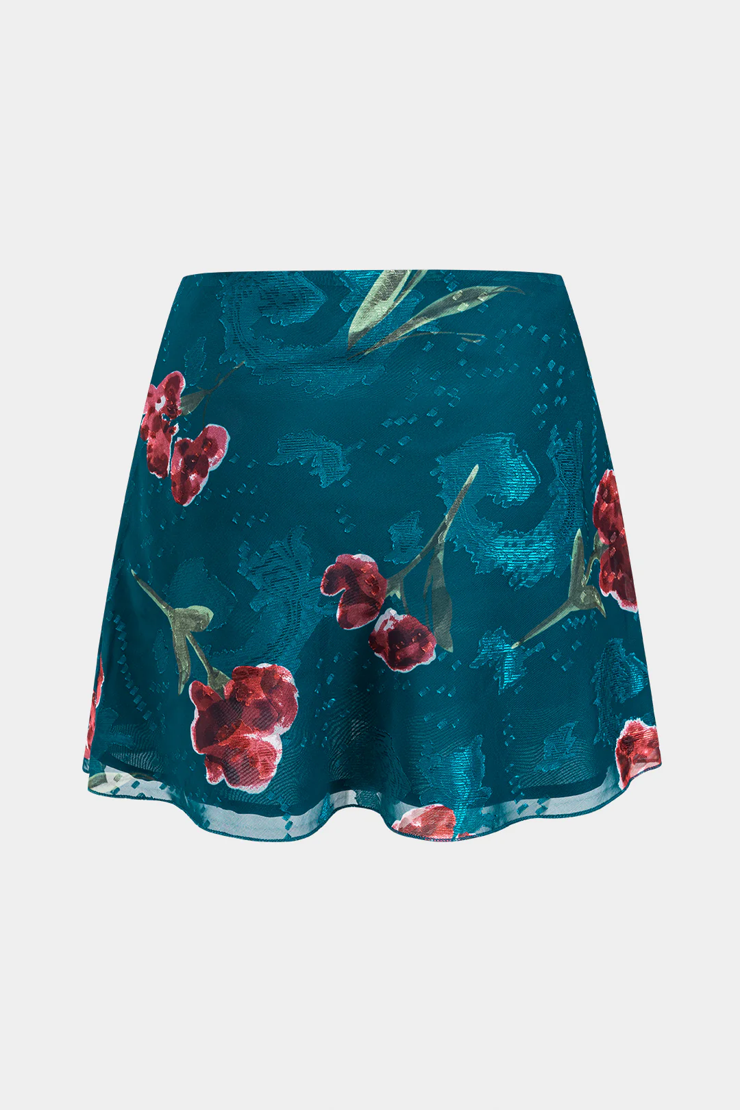 Floral Print Chiffon Skirt