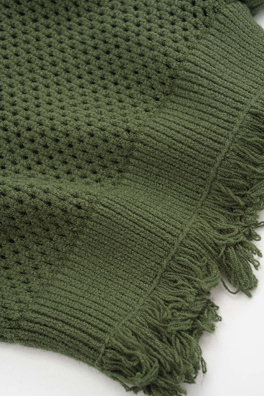 Knit Fringe Sheer Low Waist Shorts