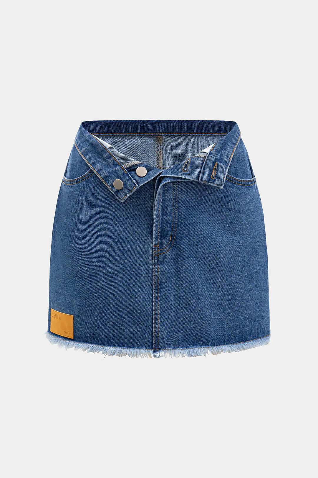 Frayed Pocket Denim Skirt