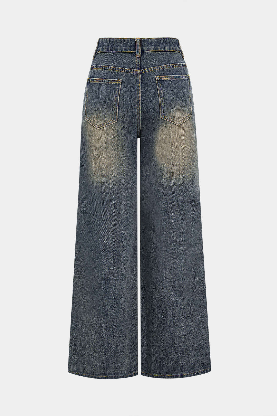 Pleated Denim Jeans