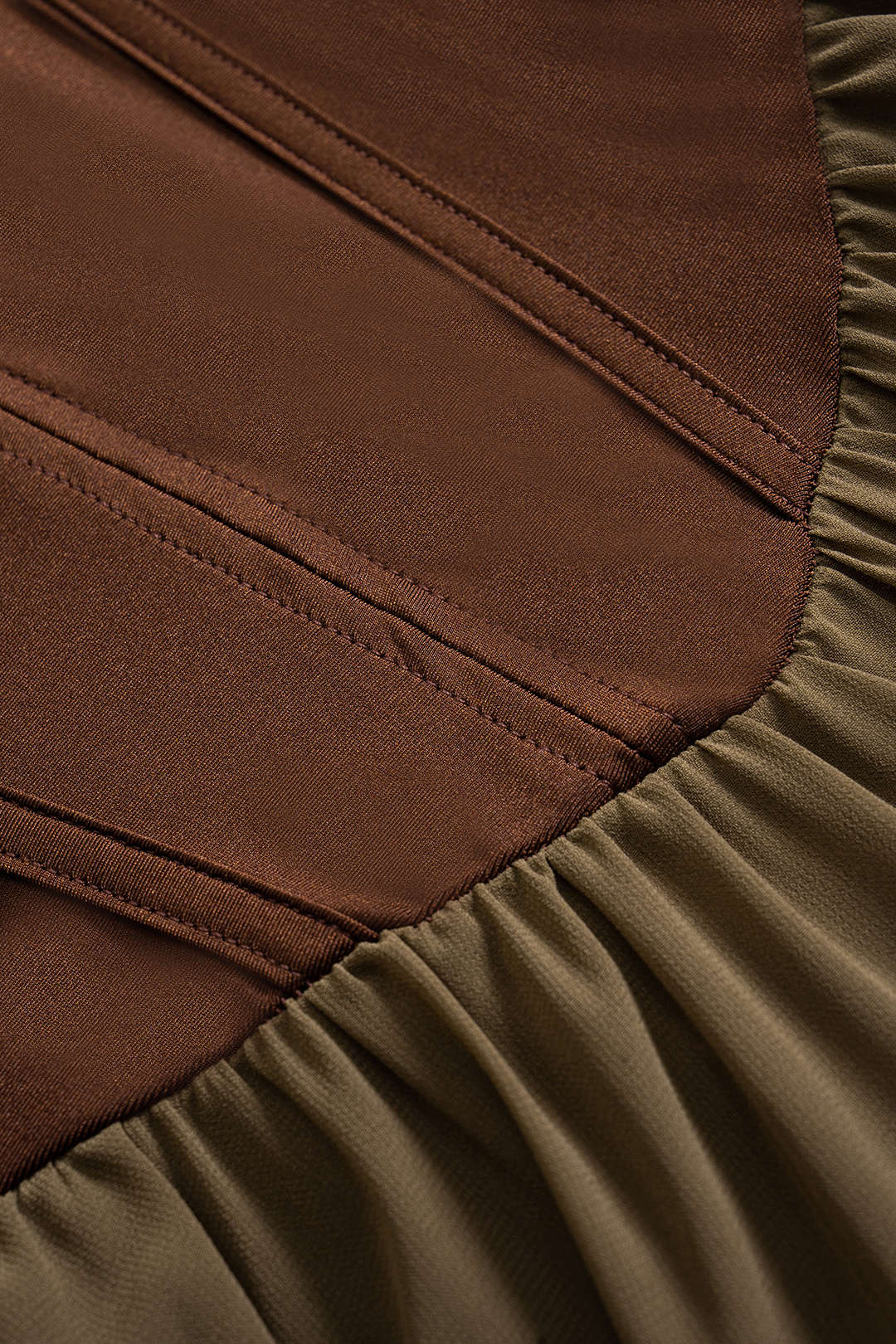 Bustier Tie-Front Patchwork Slip Sleeveless Maxi Dress