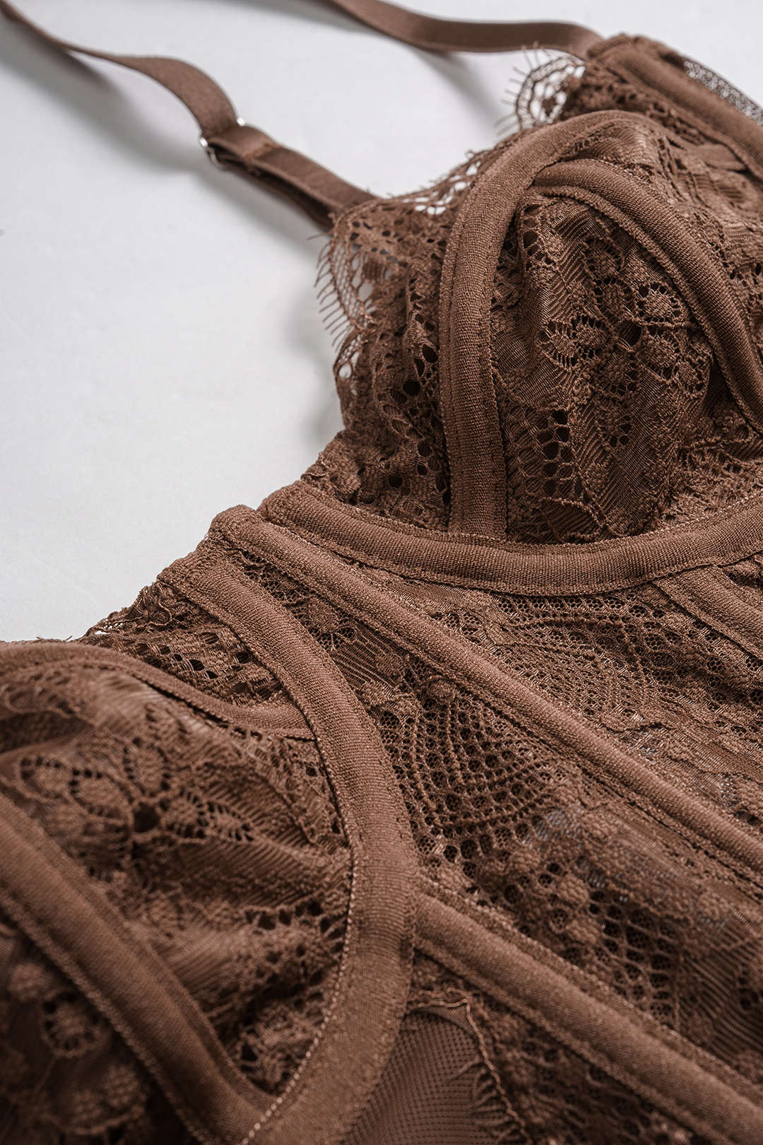 Mesh Patchwork Bustier Style Camisole Top