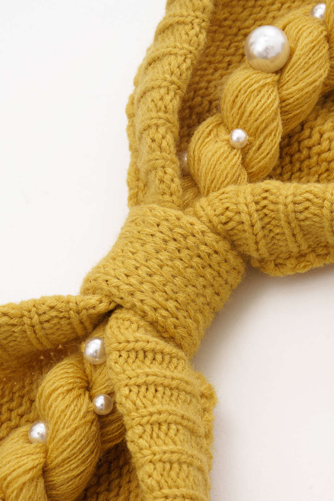 Knit Pearls Decor Halter Neck Braided Tie-Up Tank Top