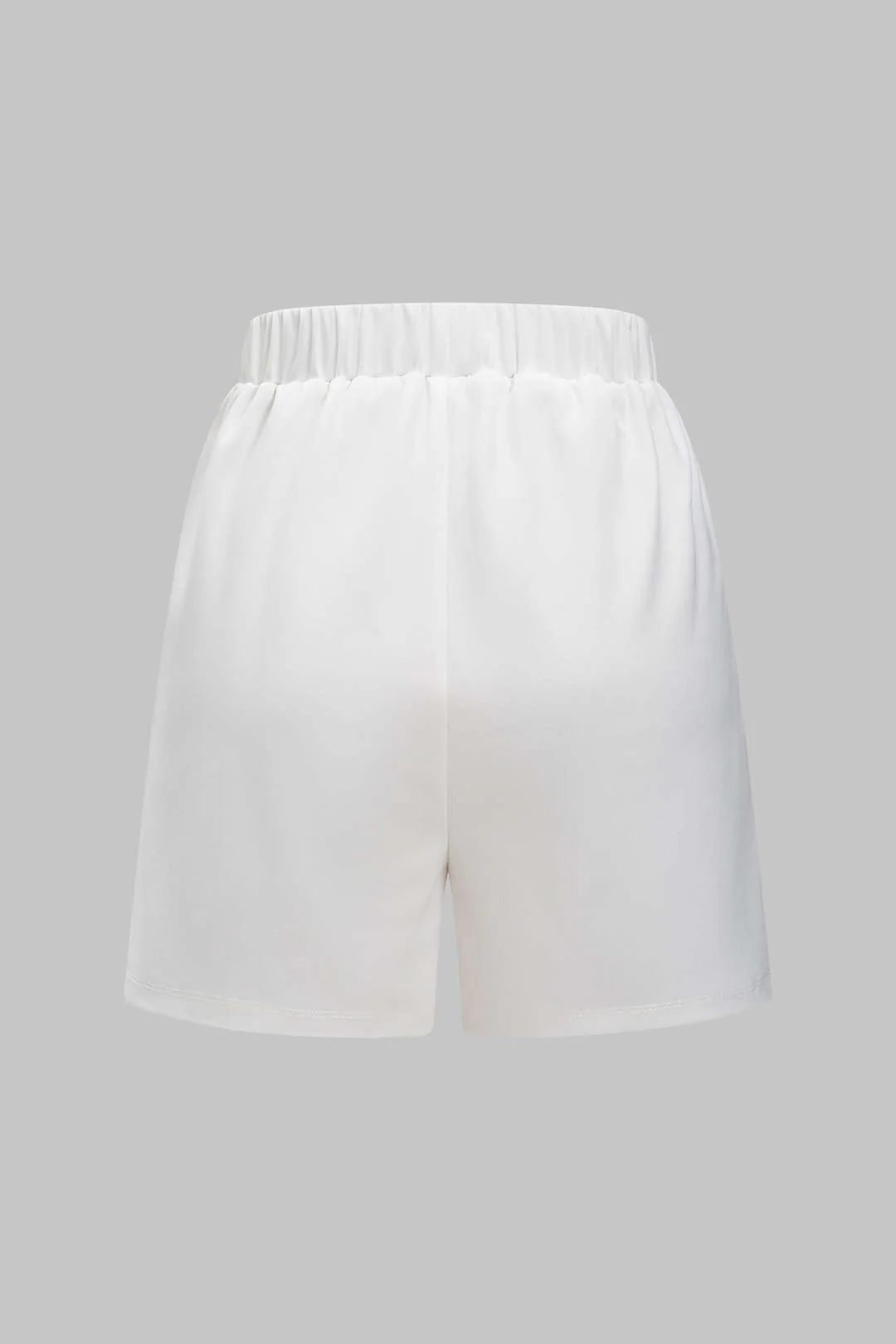 Vintage Print Tube Top and High-Waisted Shorts Set