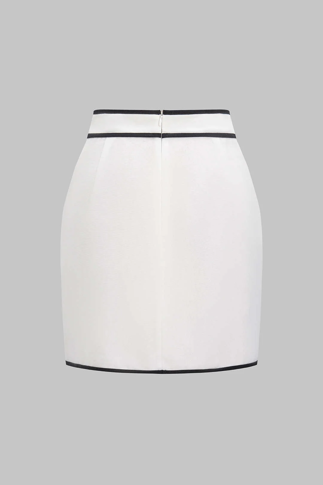 Linen Contrast Binding Skirt