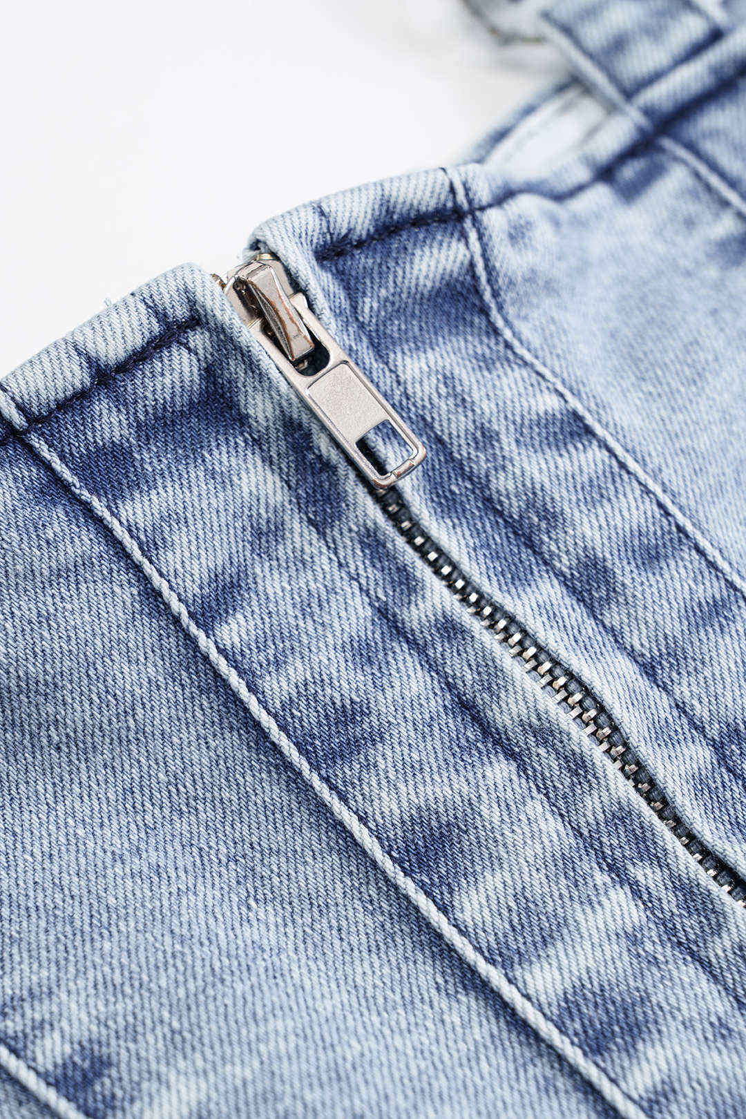 Denim Zip Sleeveless Dress