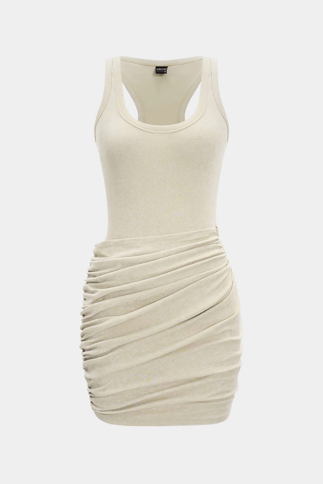 Ruched Tank Sleeveless Mini Dress