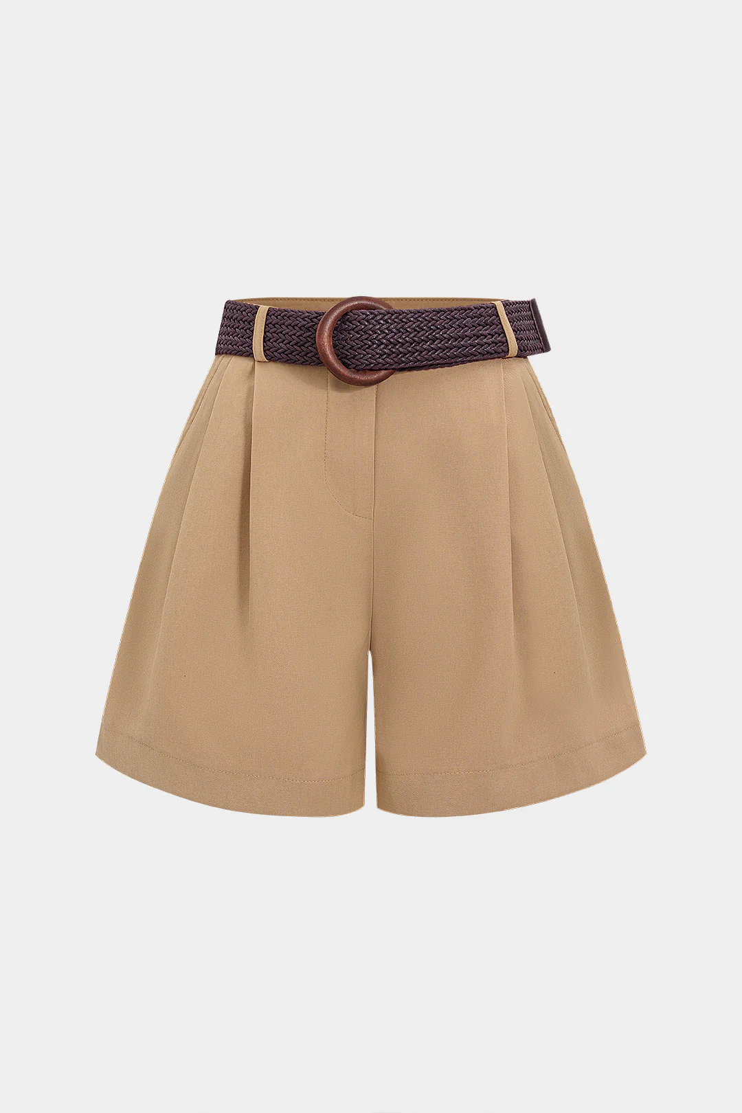 Belted Ruched Shorts