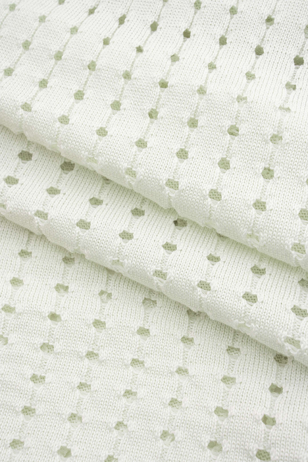 Knit Hollow-Out Tank Top and Tie-Up Skirt Set