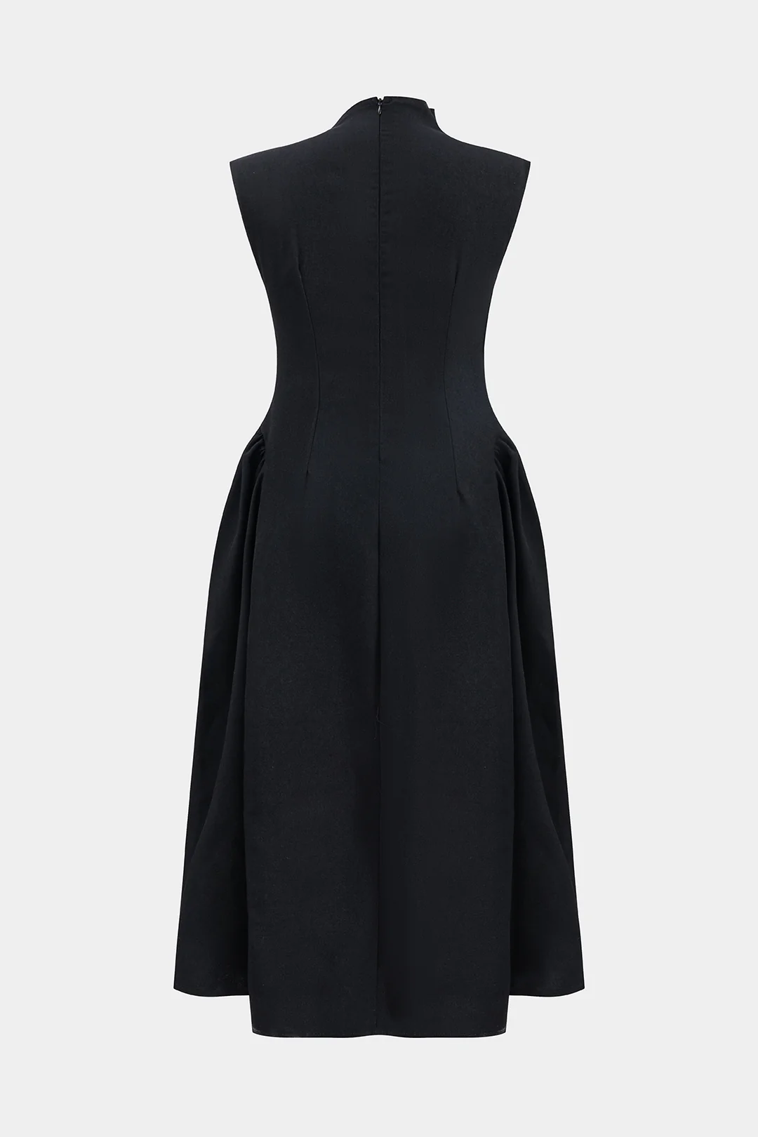 Plus Size Ruched Metallic Decor Sleeveless Floor-Length Dress