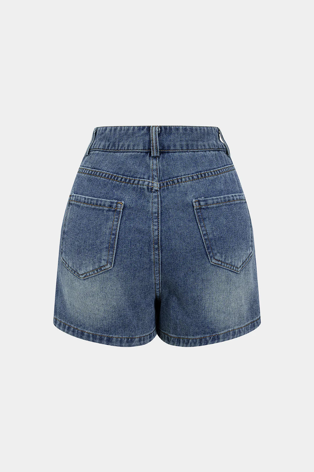 Denim Button-up High-waisted Skirt
