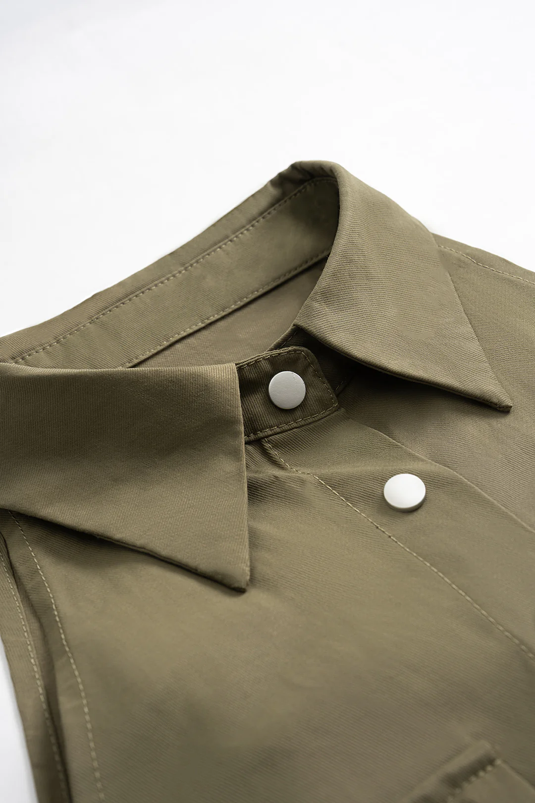 Belted Collar Sleeveless Short Dress