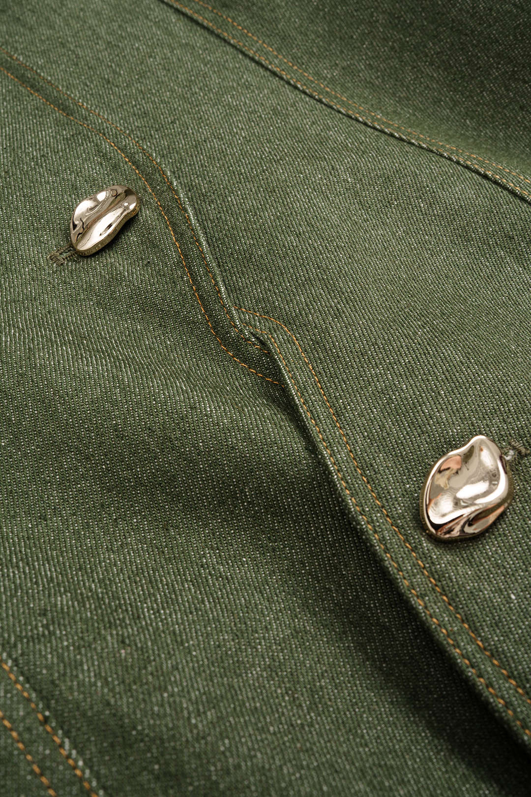 Denim Metallic Button Asymmetrical Sleeveless Mini Dress