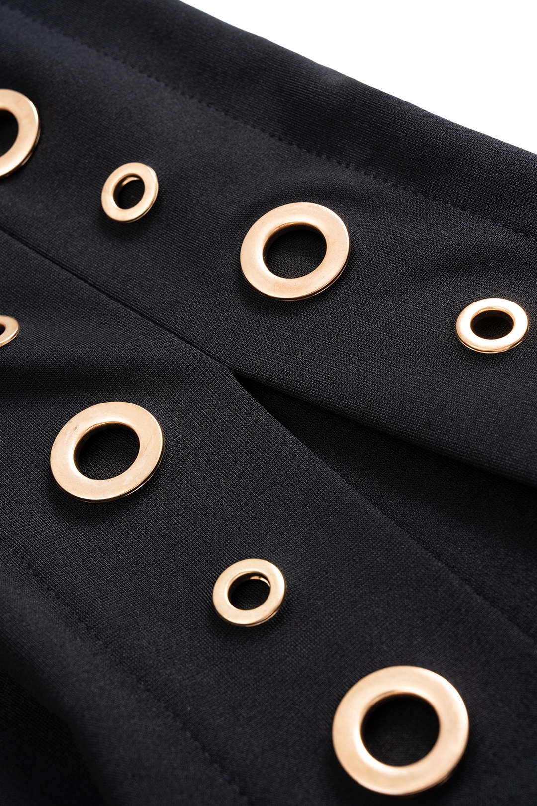 Plus Size Metallic Eyelet High Slit Sleeveless Long Dress