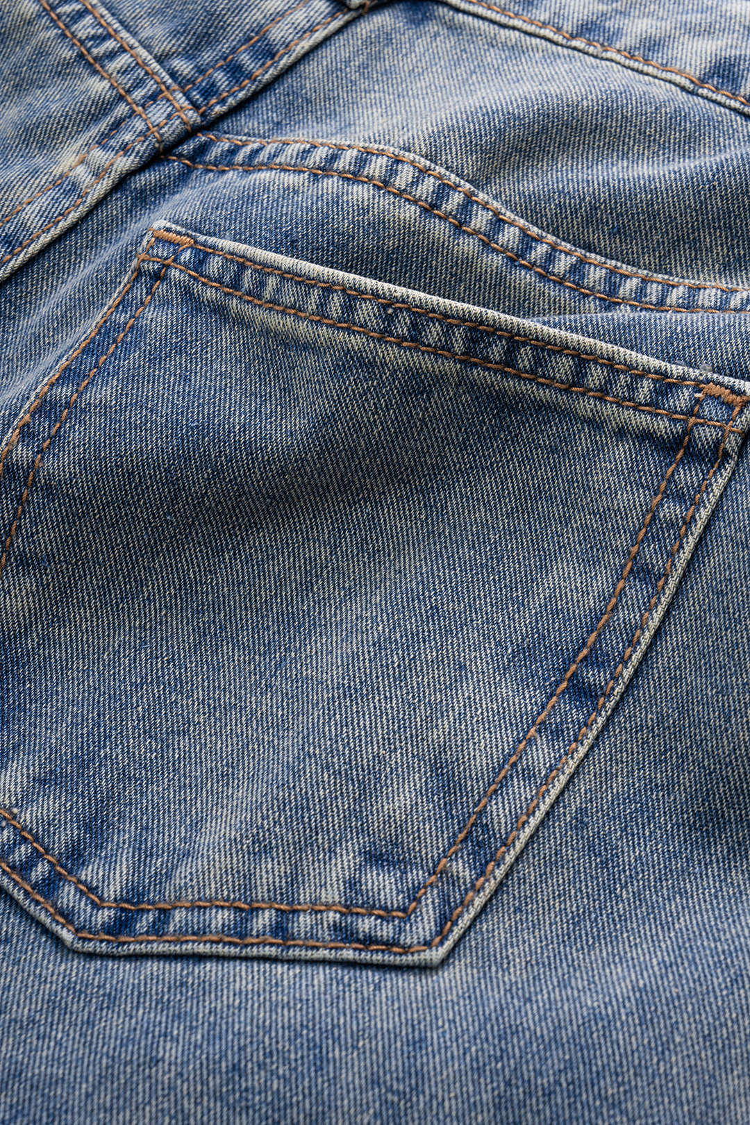 Pleated Pocket Denim Jeans