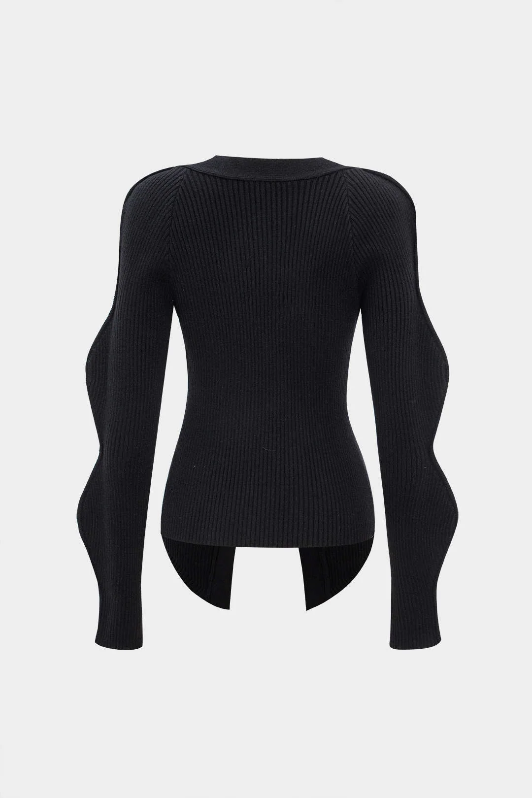 Solid Knitted Buttoned Cardigan