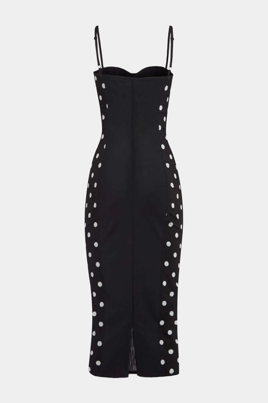Polka Dot Print Sleeveless Midi Slip Dress