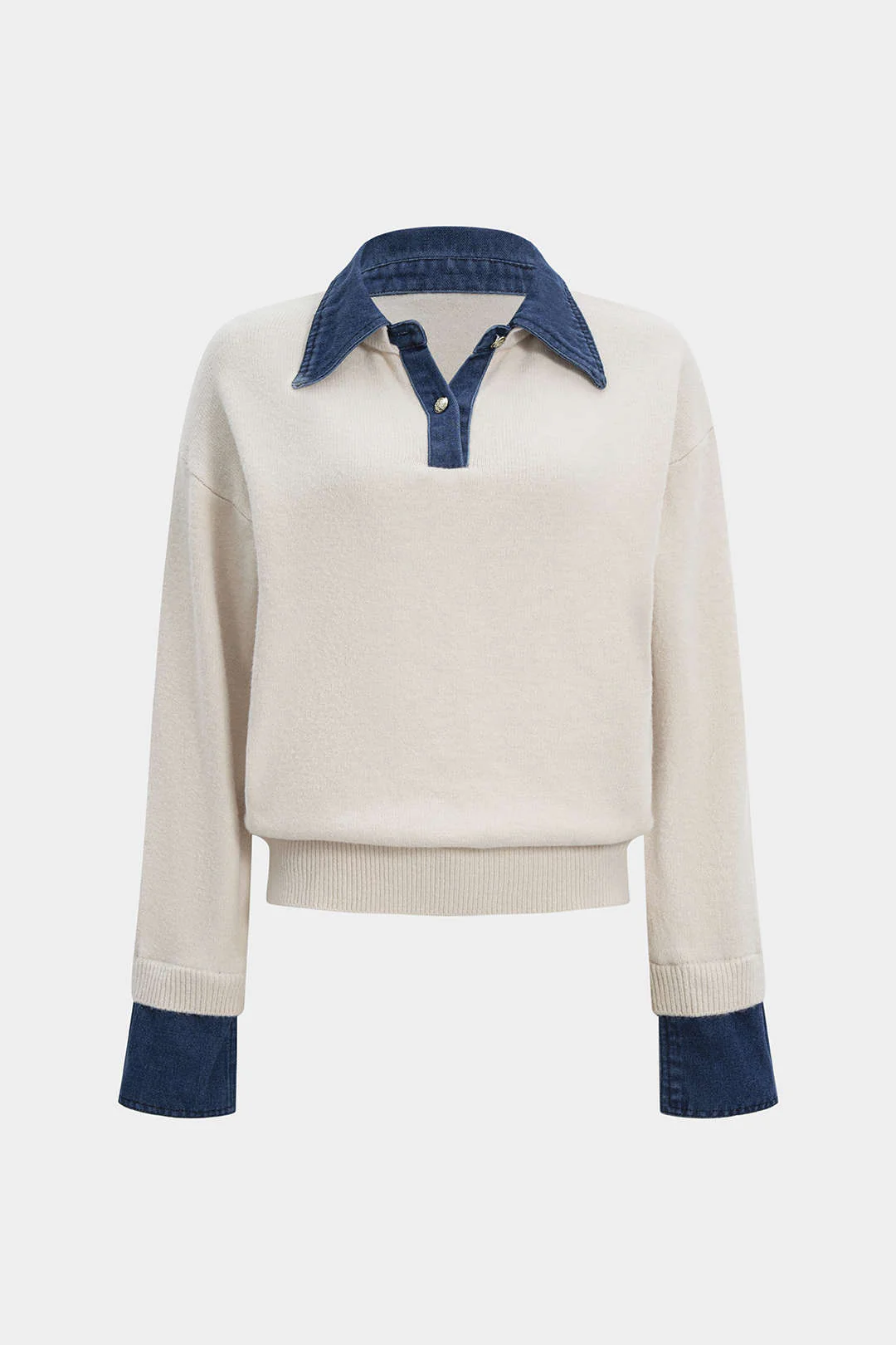 Patchwork Long Sleeve Sweater Top