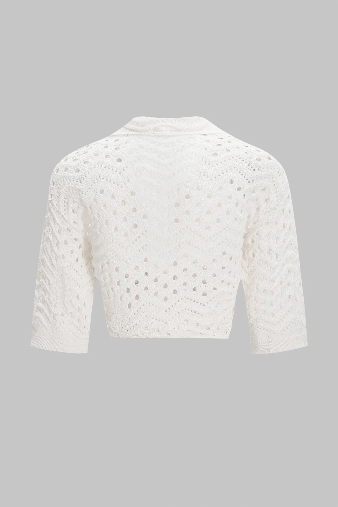 Knit Hollow-Out Top and Trousers Set