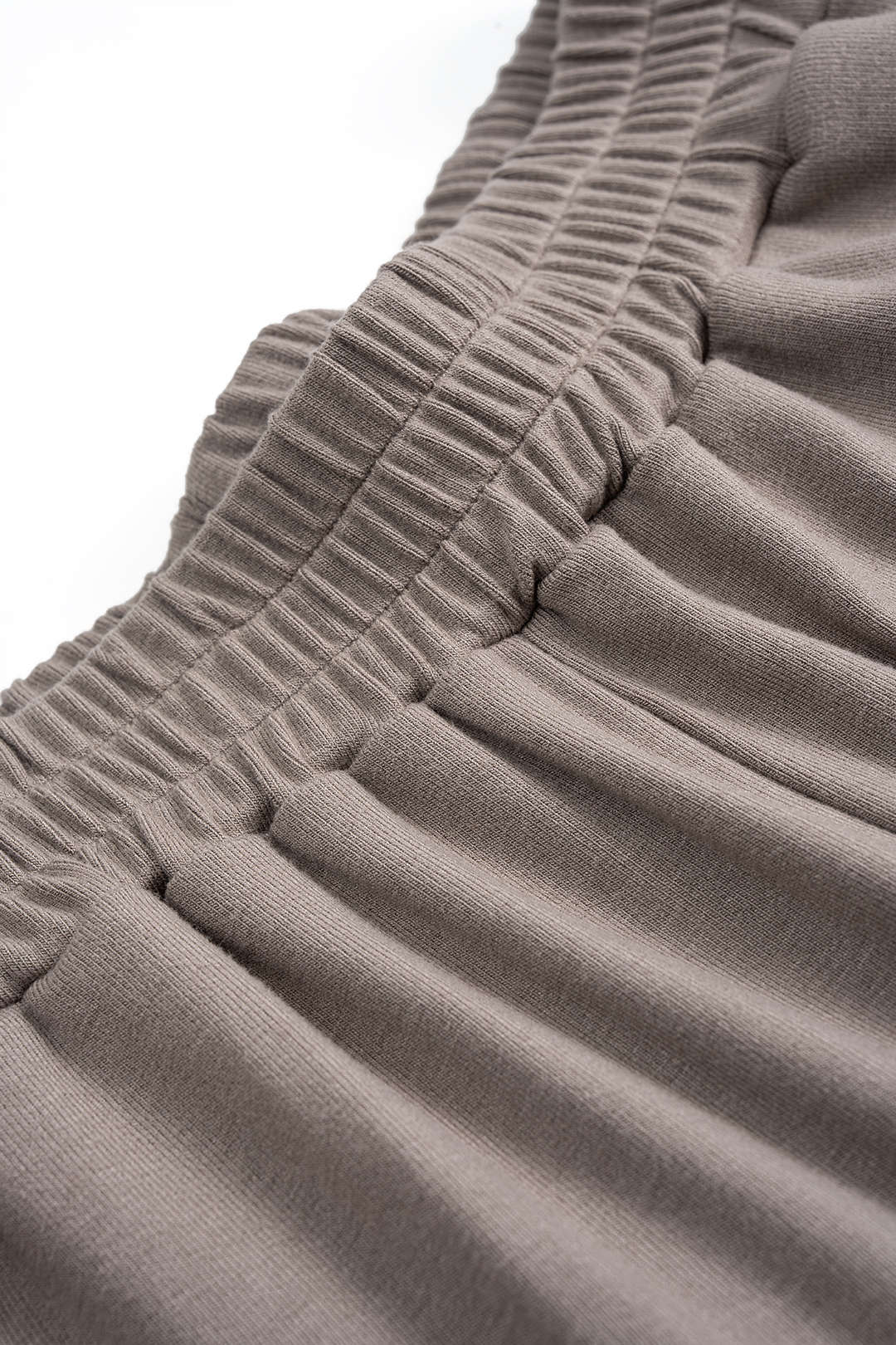 Solid Long Sleeve Top with Scarf and Ruched Wide Leg Trousers Outfit Set