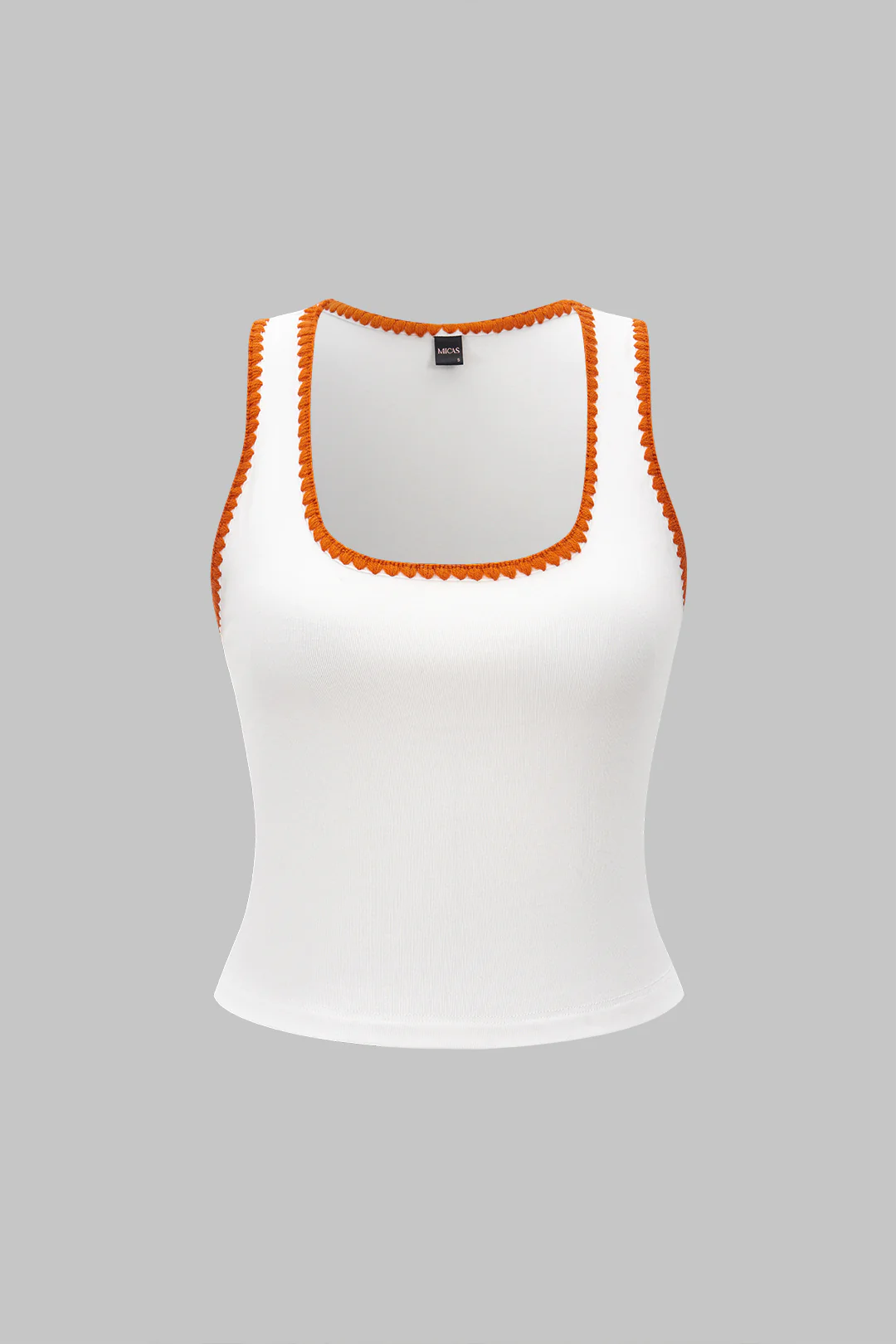 Contrast  Square Neck Tank Top