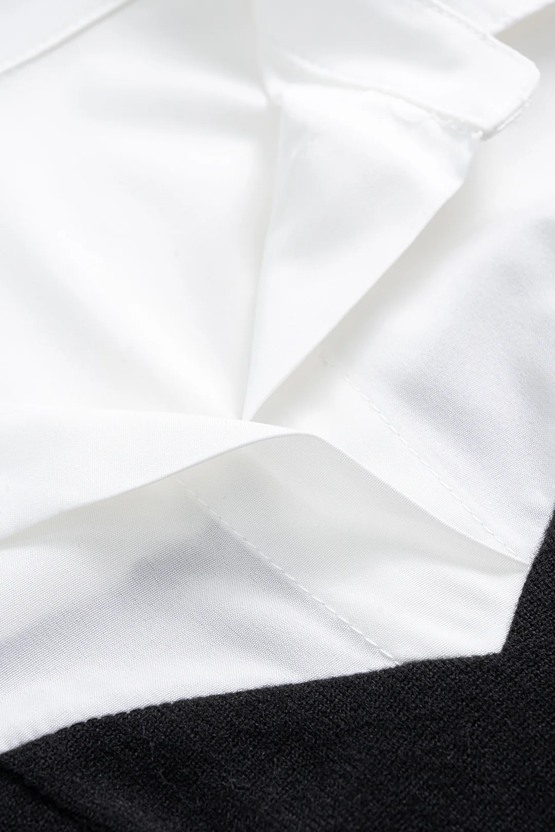 Patchwork Pleated Long Sleeve Mini Dress