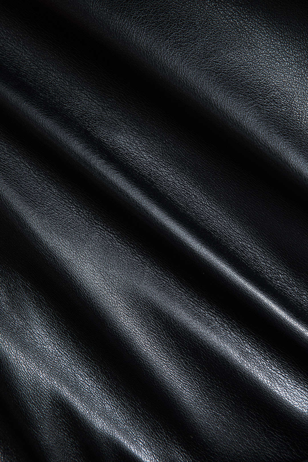 Faux Leather Patchwork Long-Sleeved Mini Dress