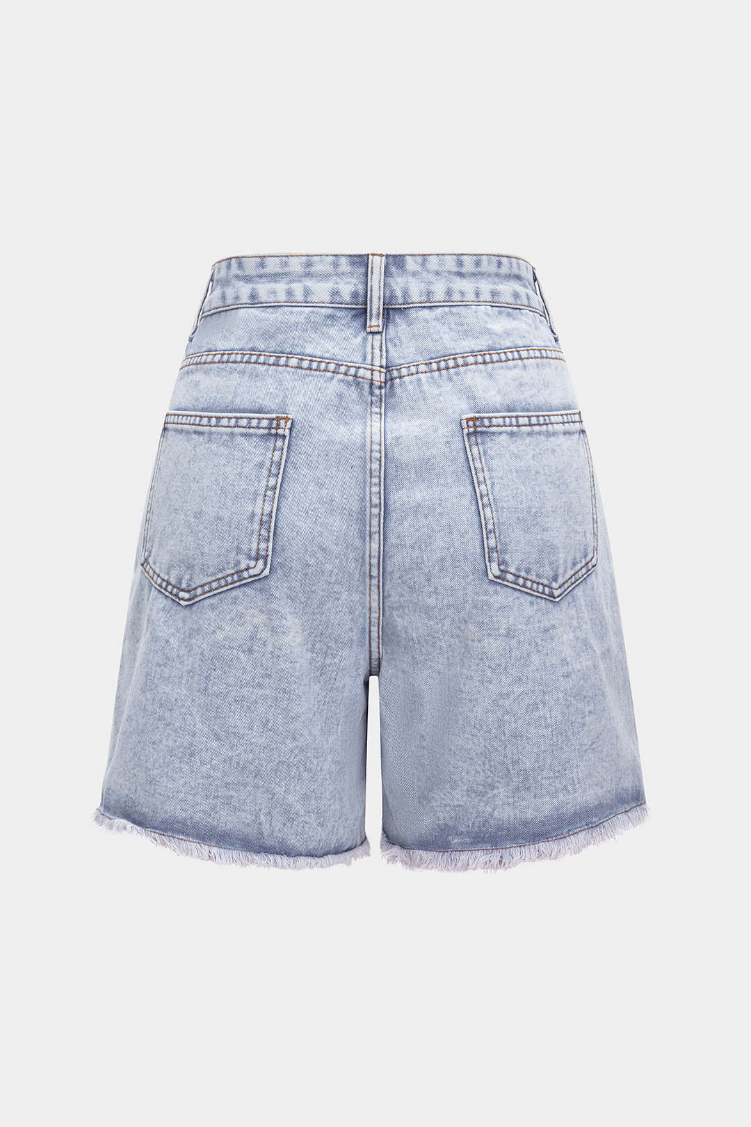 High Waist Ripped Denim Jorts Shorts