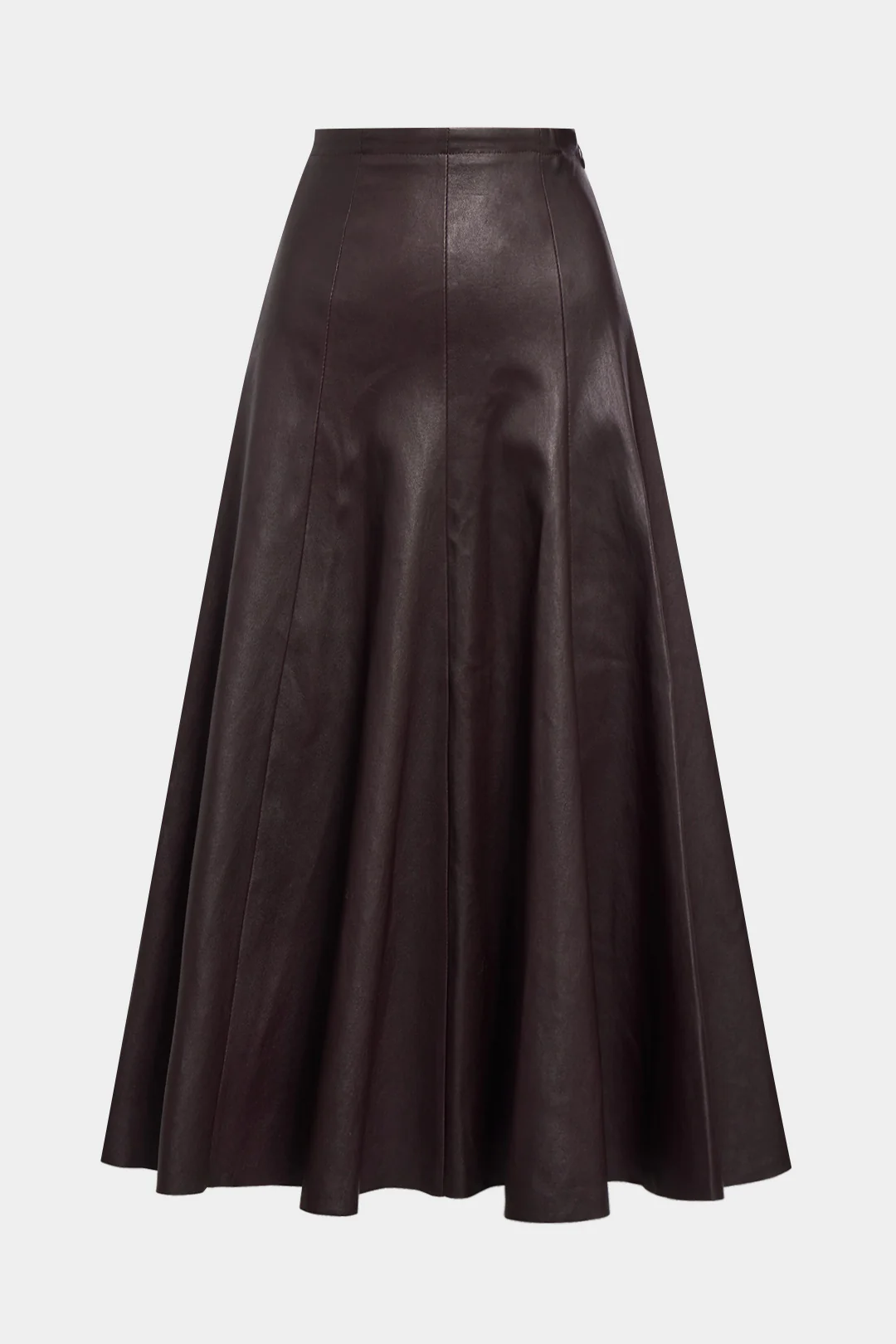 Faux Leather Ruched Skirt