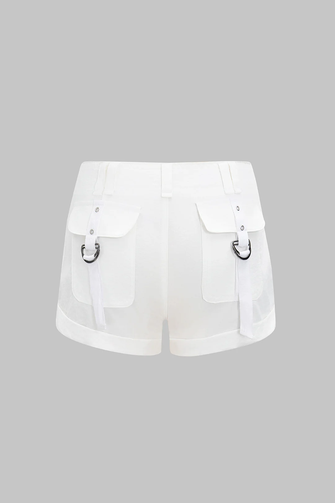 Metallic Pocket Denim Shorts