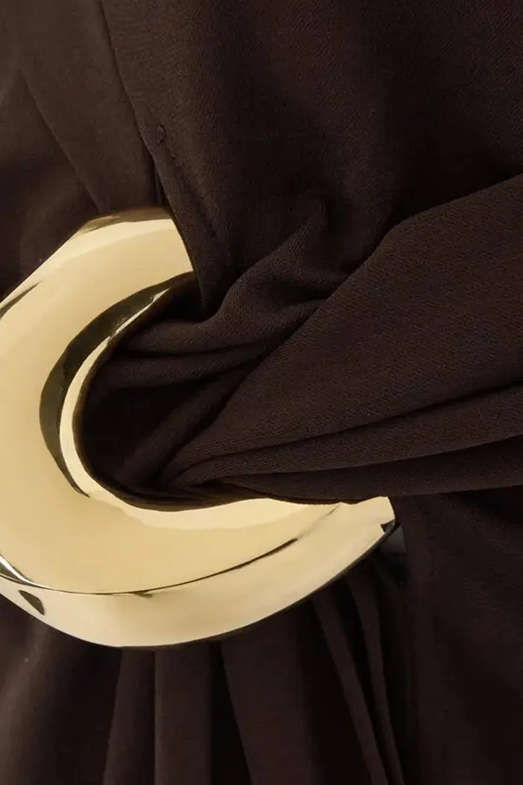 Metallic Decor Asymmetrical Ruched Short Sleeve Mini Dress