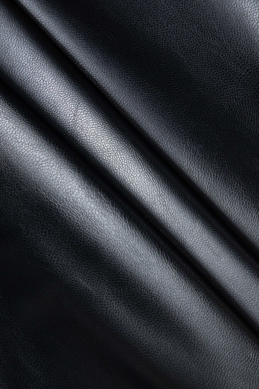 Asymmetrical Faux Leather Ruffled Skirt