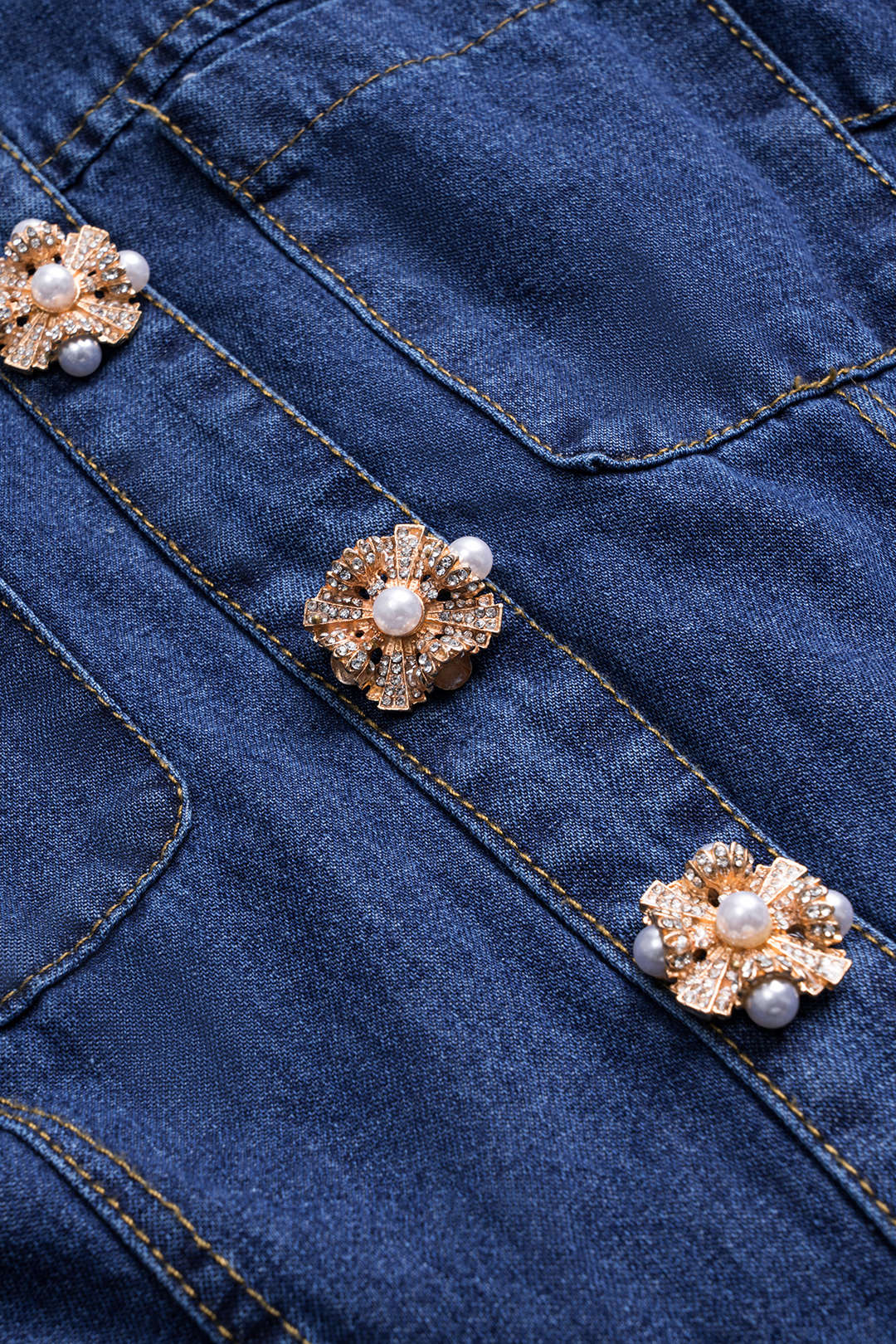 Denim Button Sleeveless Mini Tank Dress