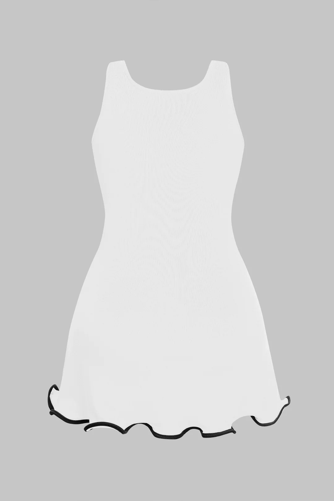 Plus Size Ruffled Hem Sleeveless Mini Dress