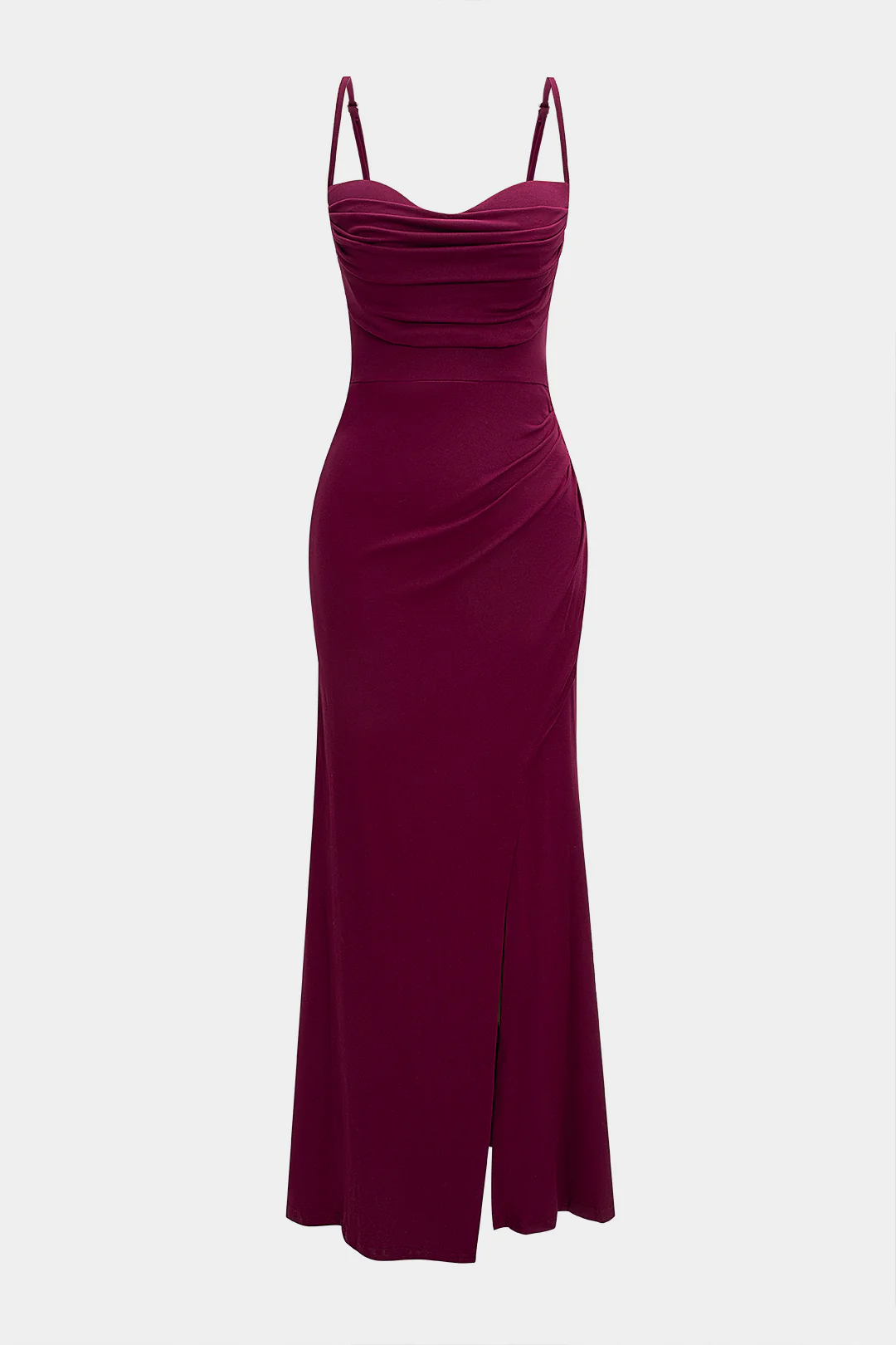 Ruched Slip Sleeveless Midi Dress