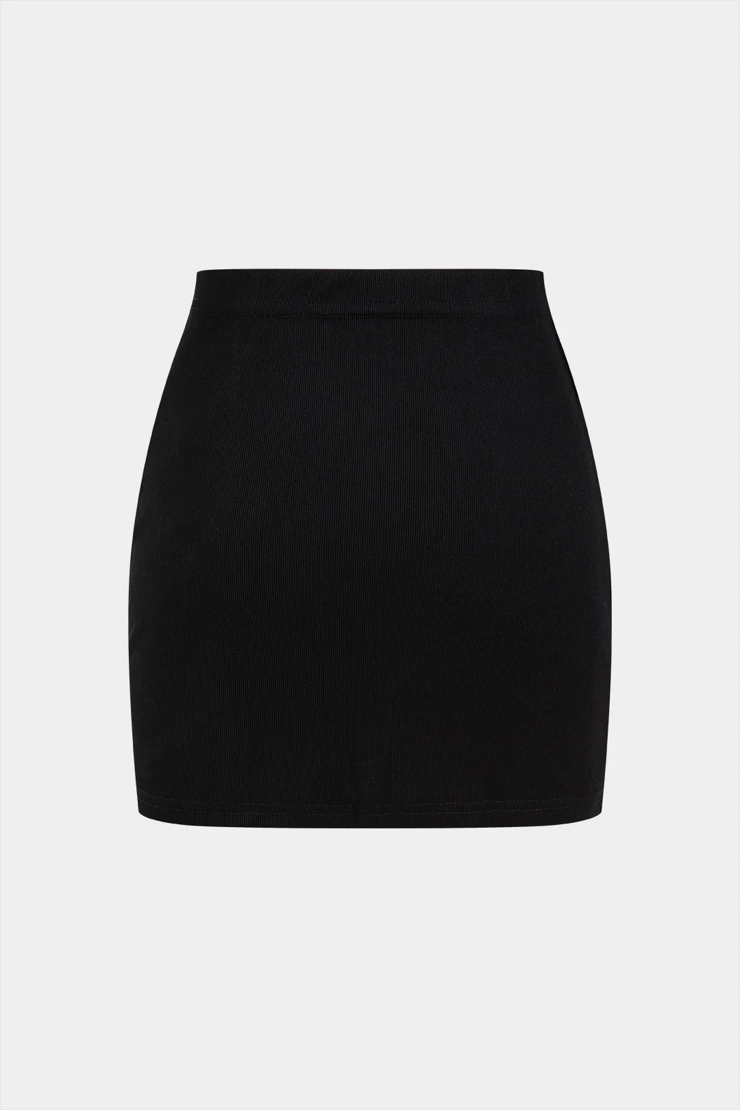 Heart Shape Rhinestone Mock Neck Long Sleeve Top And Skirt Set