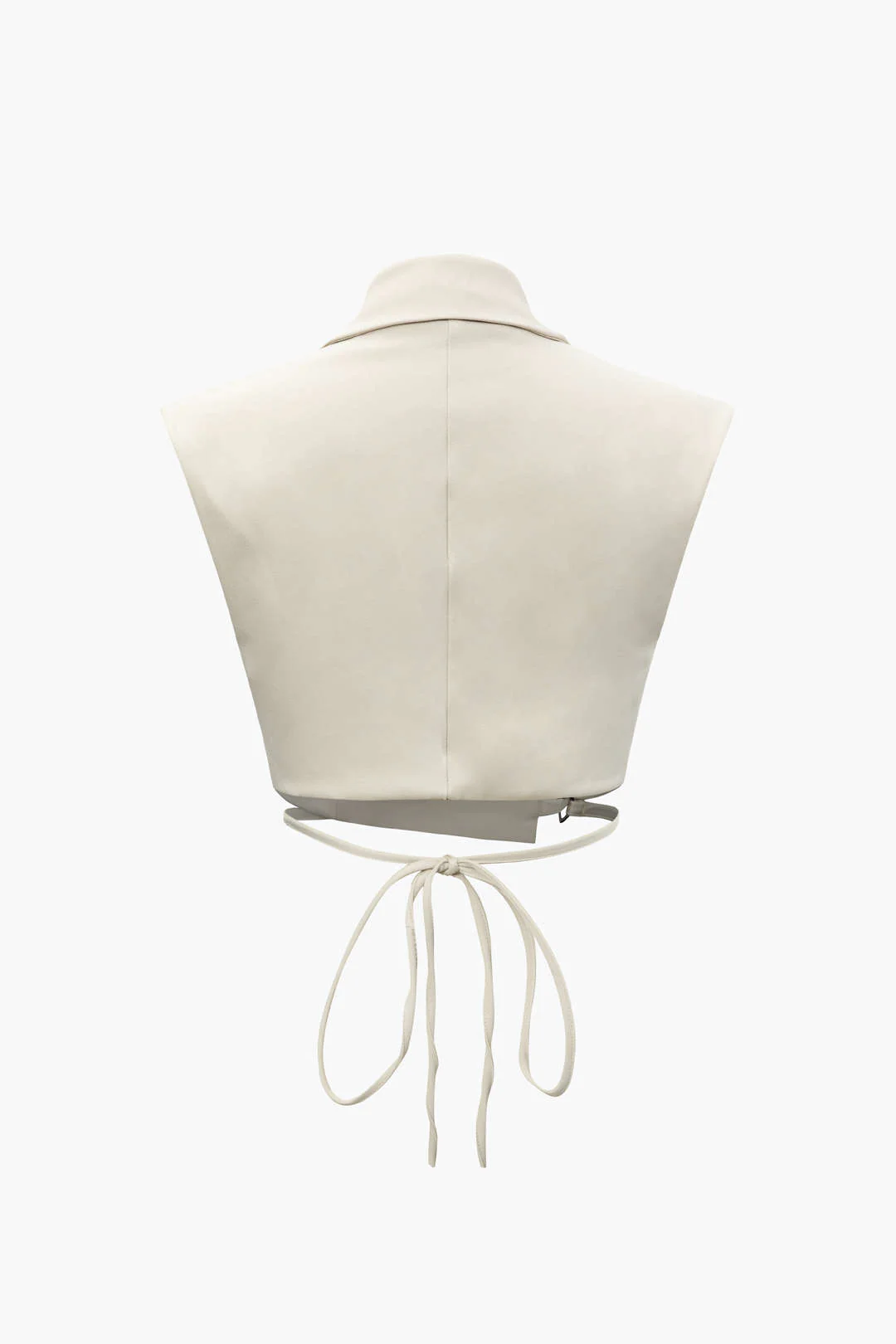 Notched Lapel Tie Back Vest and Straight Leg Suit Pants Combo