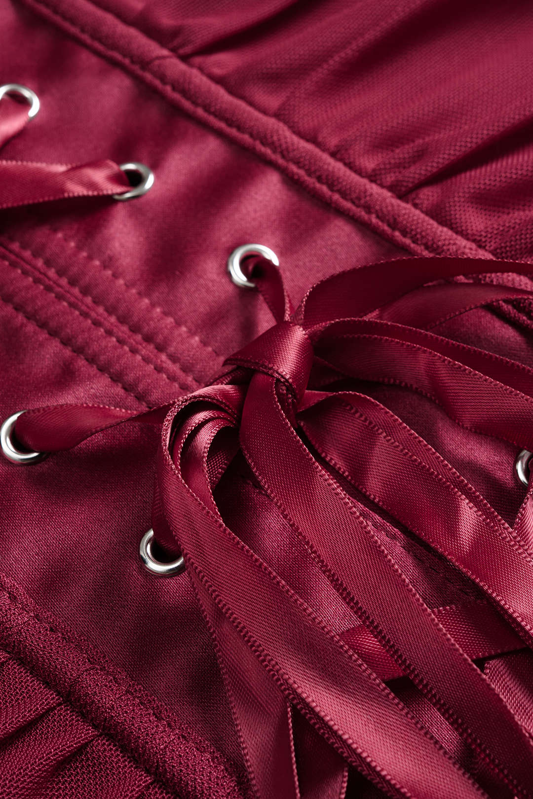 Corset Ruched Tie-Back Tube Top