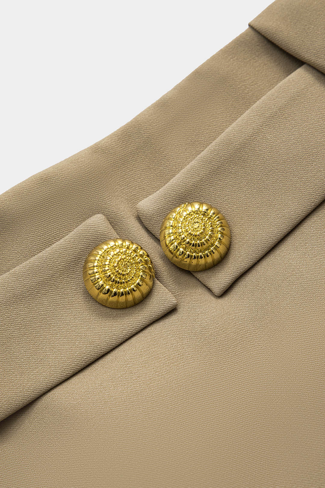 Metal Decorated Pleated Zippered Skirt