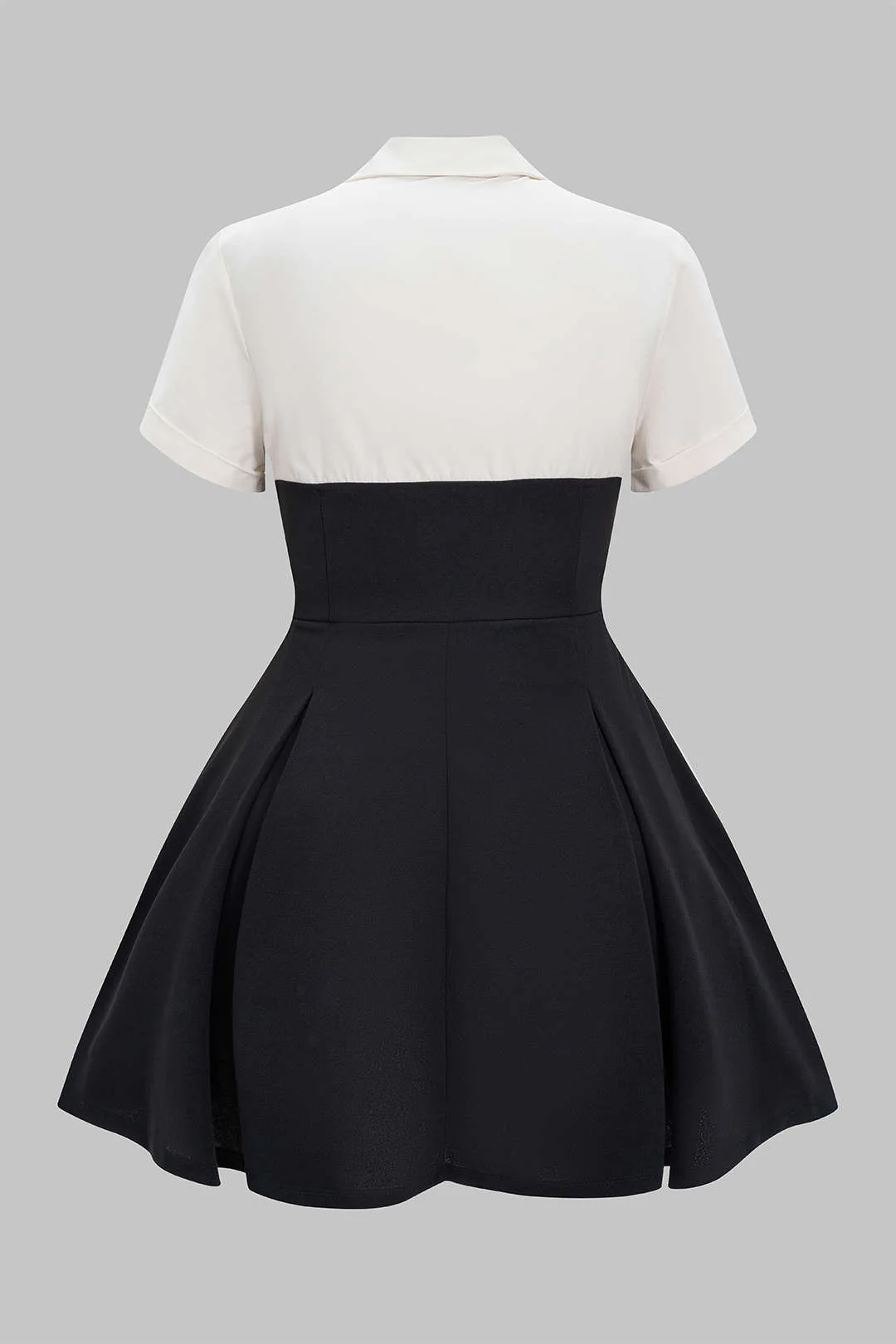 Plus Size Patchwork Short Sleeve Mini Dress