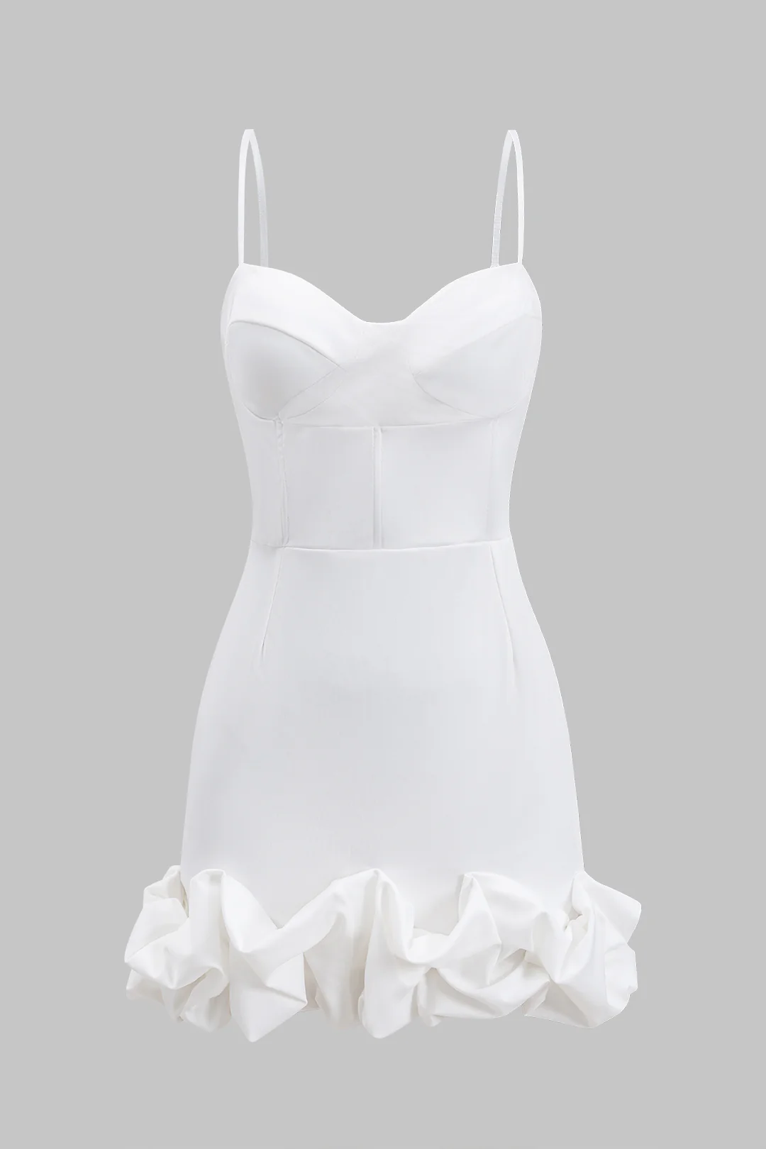 Mesh Zipper Corset Mini Slip Dress