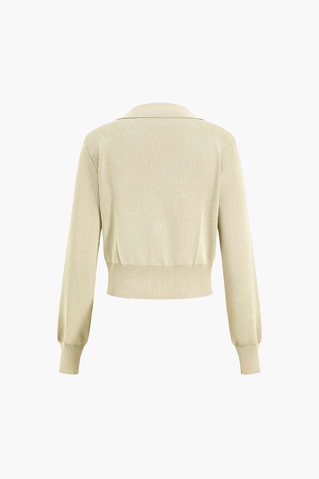 Cropped Button-Up Knit Top and Maxi Skirt Ensemble