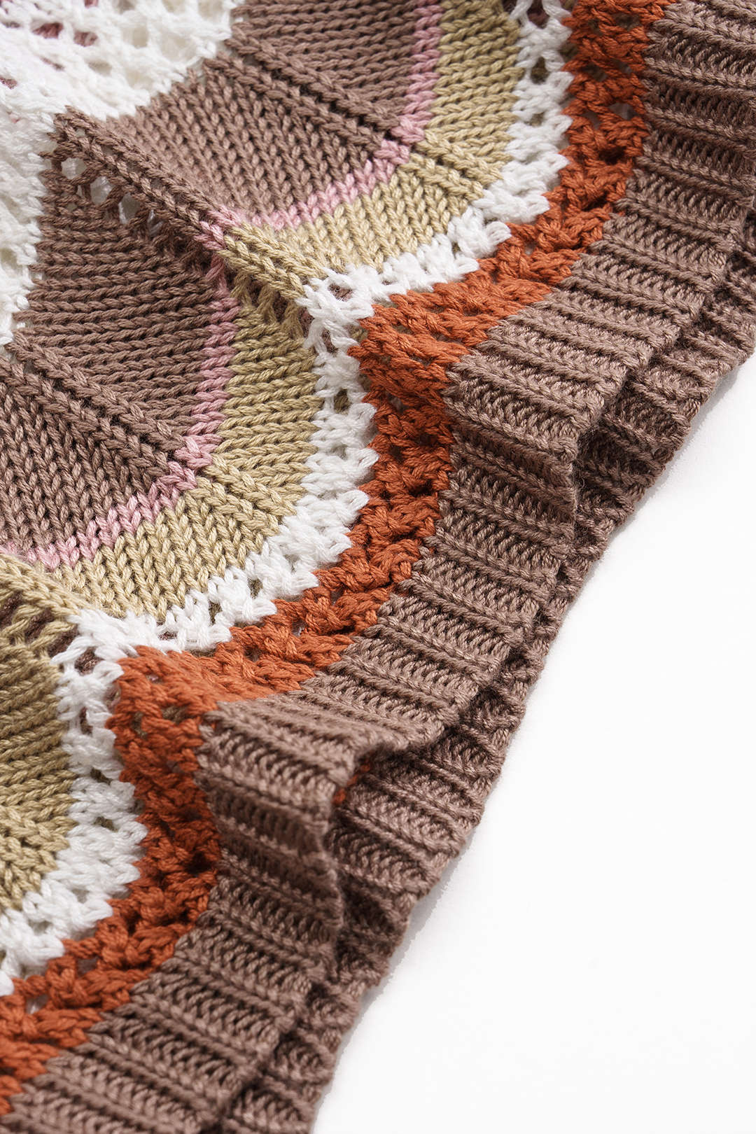 Knit Stripe Print Hollow Out Tank Sleeveless Dress