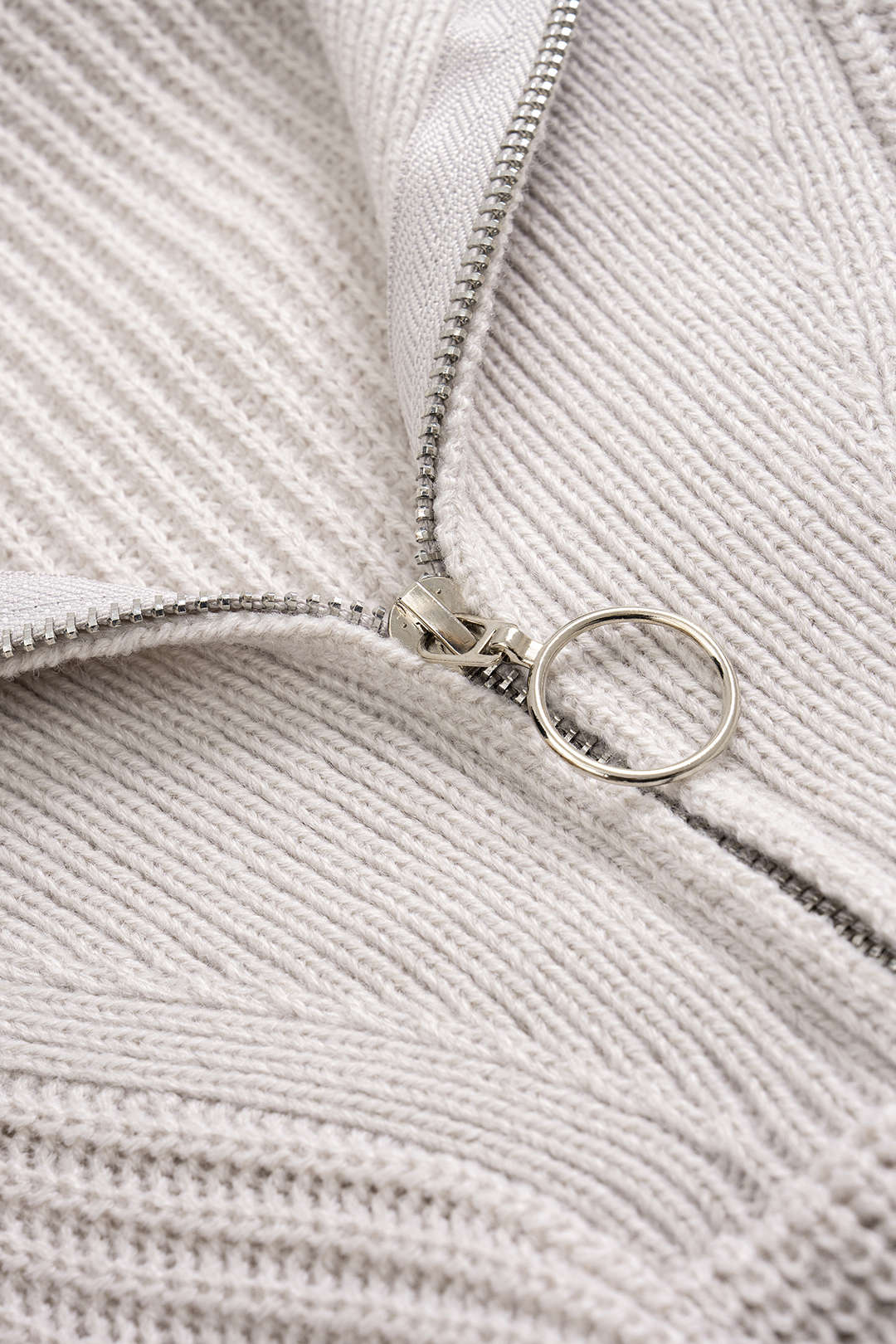 Knit V-Neck Long-Sleeve Top