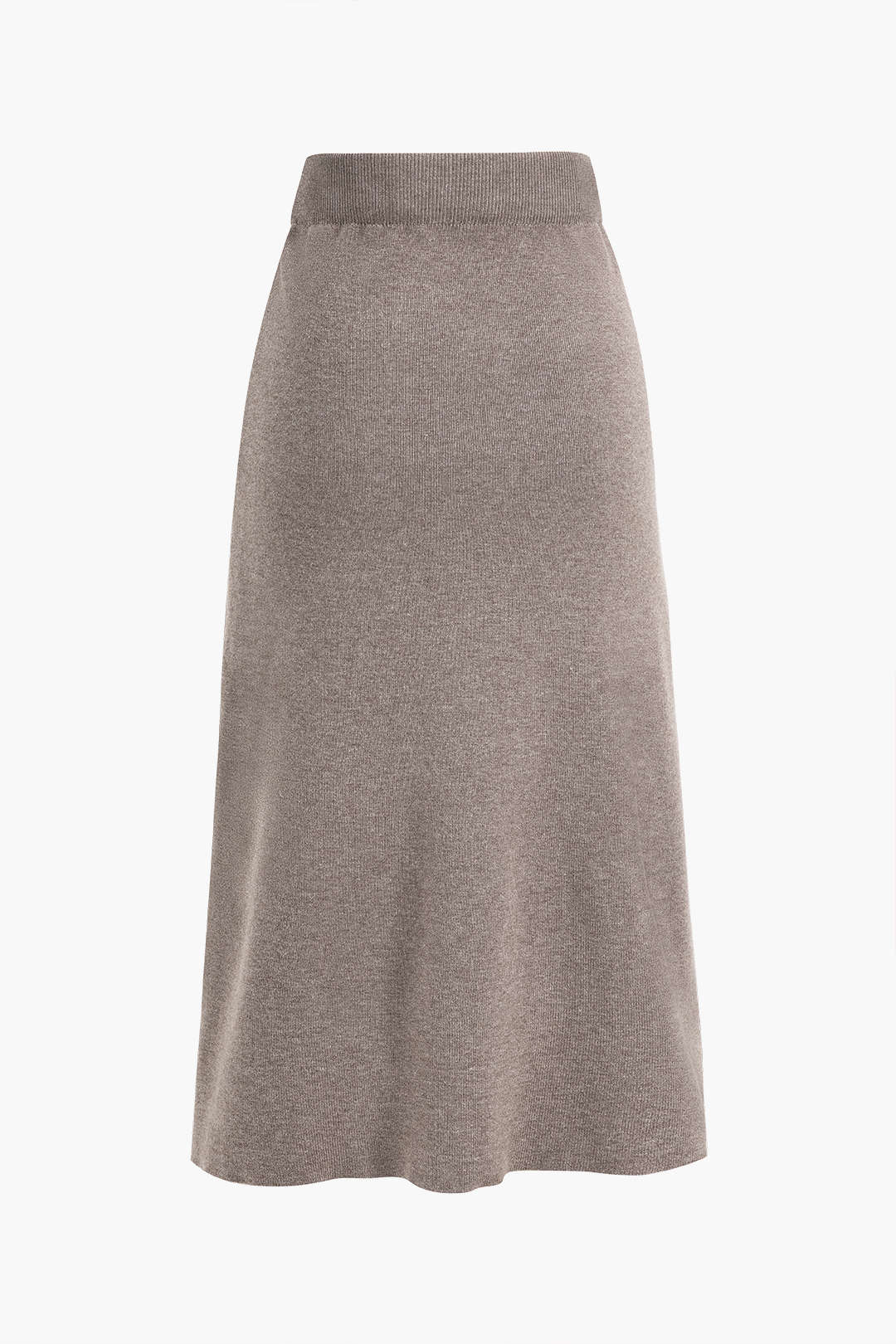 Solid Knit Midi Skirt